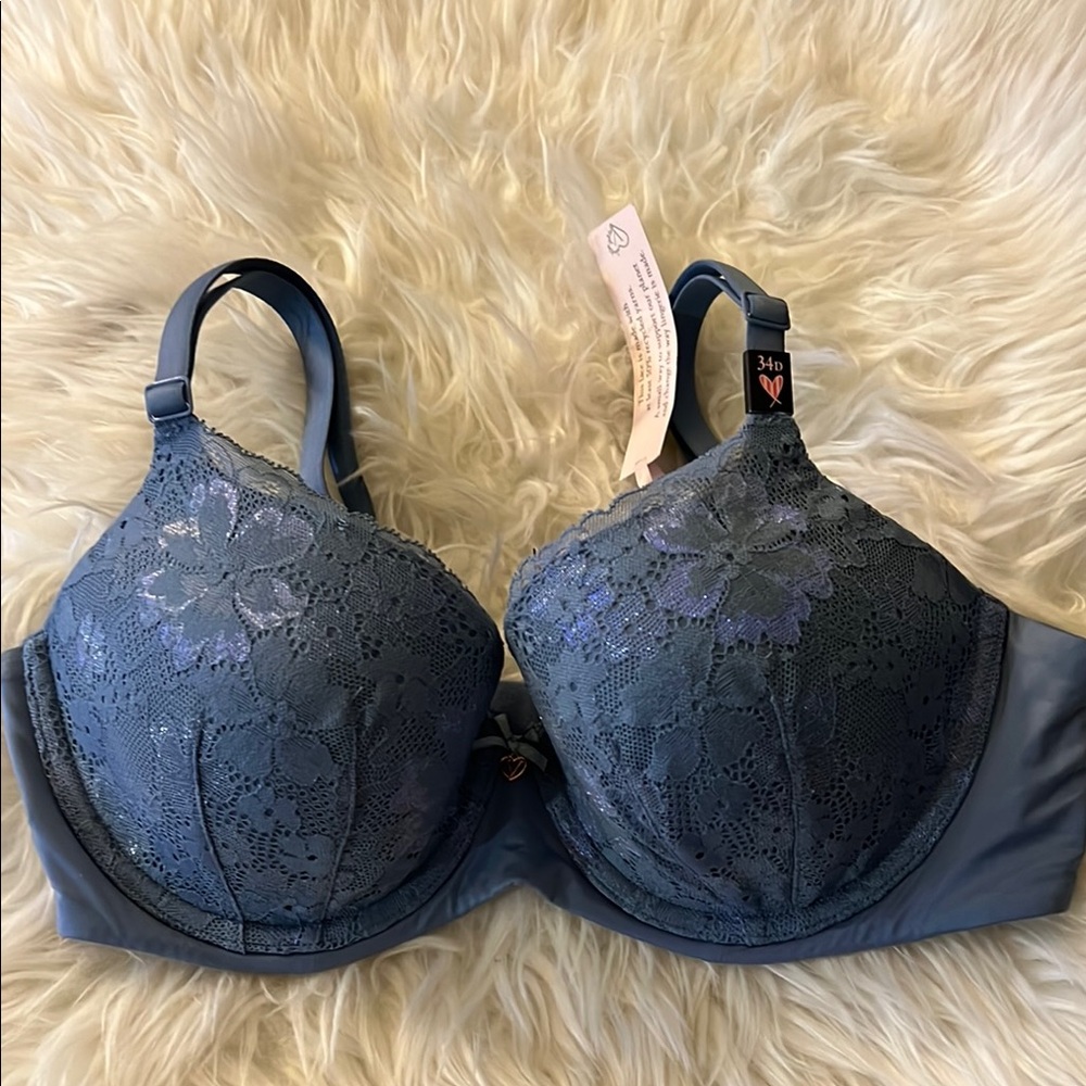 Victoria's Secret Blue Lace Bra Full Coverage